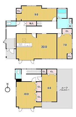 間取り 中古戸建　岡山市中区関