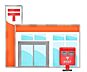 周辺：岡山大元郵便局 440m