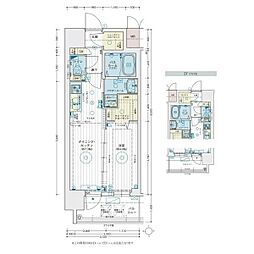 エステムコート名古屋TWINEAST 1DKの間取図画像