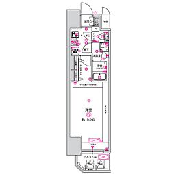 CRESTTAPP金山 1Kの間取図画像