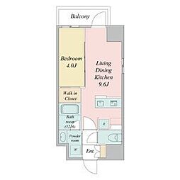 ブランシエスタ金山北 1LDKの間取図画像