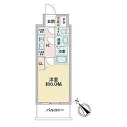 アステリ鶴舞エーナ 1Kの間取図画像
