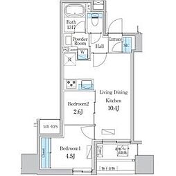 名古屋市千種区今池1丁目マンション 2LDKの間取図画像