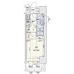 プレサンス久屋大通公園セラフィ 1Kの間取図画像