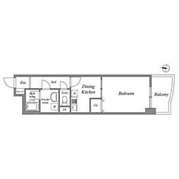 グランシャリオ名駅南 1DKの間取図画像