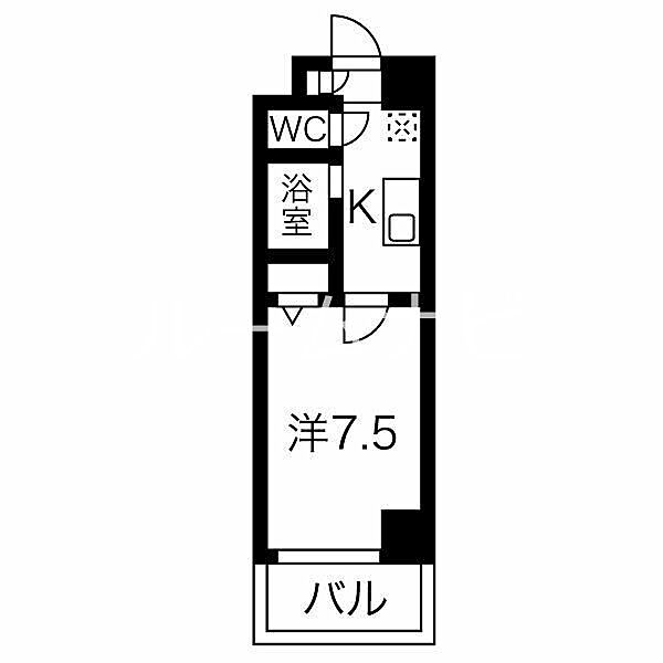 セントラルハイツ明野 806｜愛知県名古屋市熱田区明野町(賃貸マンション1K・8階・24.22㎡)の写真 その2