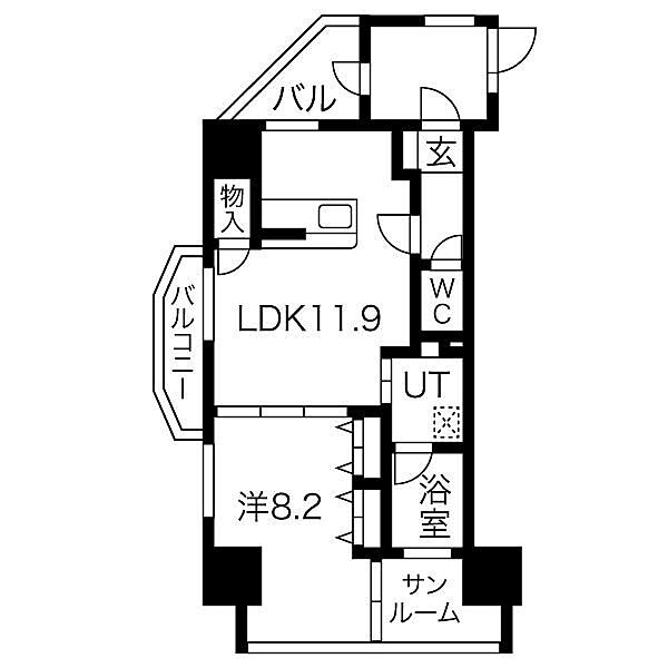 さくらHills ARAKO 1103｜愛知県名古屋市中川区荒子１丁目(賃貸マンション1LDK・11階・48.10㎡)の写真 その2