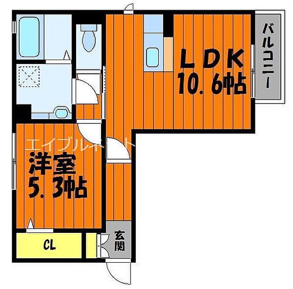 レガーロIII ｜岡山県倉敷市福島(賃貸アパート1LDK・2階・40.40㎡)の写真 その2