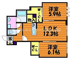 ファーストヒルズ  ｜ 岡山県倉敷市沖（賃貸マンション2LDK・1階・62.38㎡） その2