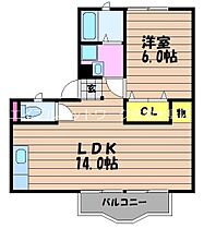 岡山県倉敷市福田町古新田1002（賃貸アパート1LDK・2階・42.87㎡） その2