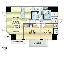 岡山県岡山市北区表町1丁目（賃貸マンション2LDK・8階・65.36㎡） その2