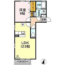 岡山県倉敷市西中新田616-1（賃貸アパート1LDK・2階・43.74㎡） その2