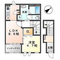 岡山県倉敷市玉島上成（賃貸アパート1LDK・2階・42.34㎡） その2