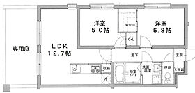 ベルビュー東寺西門通  ｜ 京都府京都市南区八条内田町（賃貸マンション2LDK・1階・55.08㎡） その2