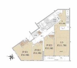 クルーザーバレーサッポロビラミナミ31 3LDKの間取図画像