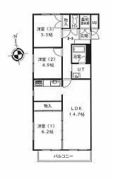 GSハイム中島公園 3LDKの間取図画像