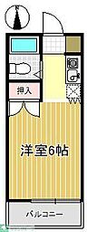 カレッジハウス1 ワンルームの間取図画像