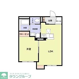 エムズ ヴィラ さいたま新都心 1LDKの間取図画像