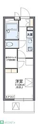 レオパレスリバーヴィレッジM 1Kの間取図画像