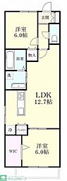 戸塚東1丁目AP 2LDKの間取図画像