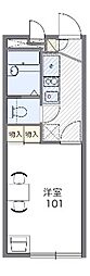 レオパレスさくら 1Kの間取図画像