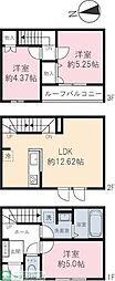 ベルリード 3LDKの間取図画像