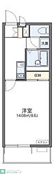 レオネクストコスモス 1Kの間取図画像