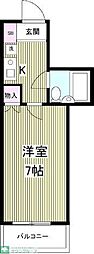 フェリスタバンビーノ 1Kの間取図画像