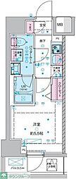 GENOVIA西川口III 1Kの間取図画像
