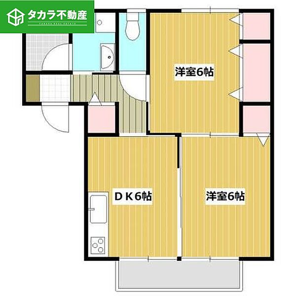 ロマネスク大石町 106｜大分県大分市大字荏隈大石町4丁目(賃貸アパート2DK・1階・44.70㎡)の写真 その2