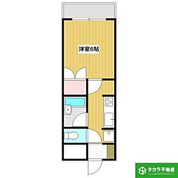 インテリジェントコーポno8 1Kの間取図画像