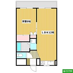 リバブル京町 1LDKの間取図画像