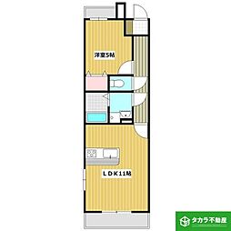 NEXTAGE 1LDKの間取図画像