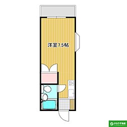 サニーパレス大道 ワンルームの間取図画像