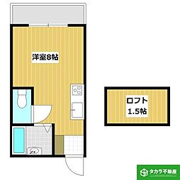 サン・パワー大在 ワンルームの間取図画像
