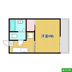 ファルコンオーパス19 1Kの間取図画像