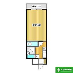 ウイング寿 1Kの間取図画像