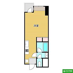 ピア大在 ワンルームの間取図画像