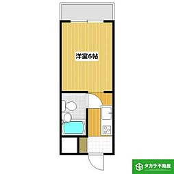 リビングハイツ長浜-A 1Kの間取図画像