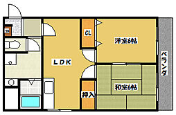 富士藤田マンション 2LDKの間取図画像