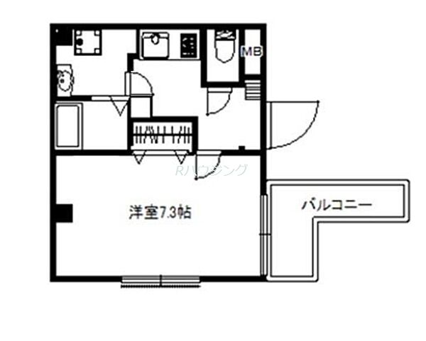 東京都中野区中野1丁目(賃貸マンション1K・3階・23.70㎡)の写真 その2