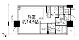ザ・クレストタワー ワンルームの間取図画像
