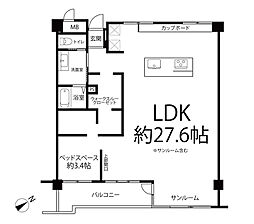 ちぇるる野毛 ワンルームの間取図画像