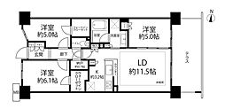 シティテラス越谷レイクタウン 3LDKの間取図画像