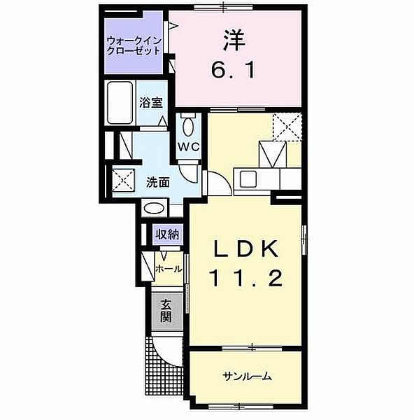 マーベラス山王Ｃ ｜群馬県前橋市山王町1丁目(賃貸アパート1LDK・1階・50.02㎡)の写真 その2