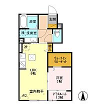 アンクレージュ  ｜ 群馬県前橋市箱田町（賃貸アパート1LDK・1階・36.69㎡） その2