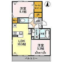 リヴェールマリーズ　Ｄ  ｜ 群馬県前橋市下新田町（賃貸アパート2LDK・2階・52.50㎡） その2