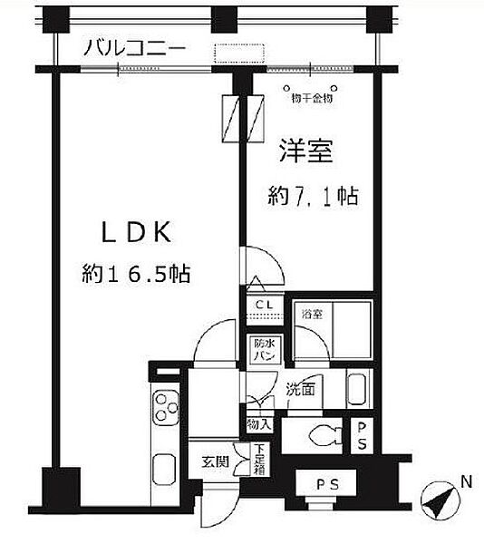 東京都中央区月島１丁目(賃貸マンション1LDK・9階・52.63㎡)の写真 その2