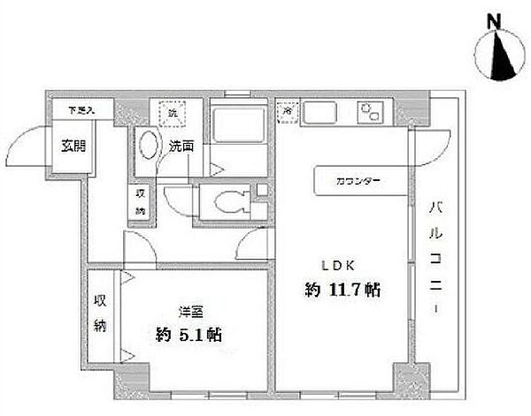 東京都台東区寿２丁目(賃貸マンション1LDK・9階・44.59㎡)の写真 その2