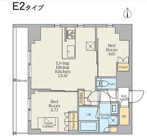 東京都荒川区東日暮里４丁目(賃貸マンション2LDK・8階・51.82㎡)の写真 その2